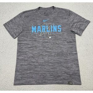 Nike Miami Marlins‎ Shirt Mens Large Gray MLB Baseball The Nike Tee Graphic